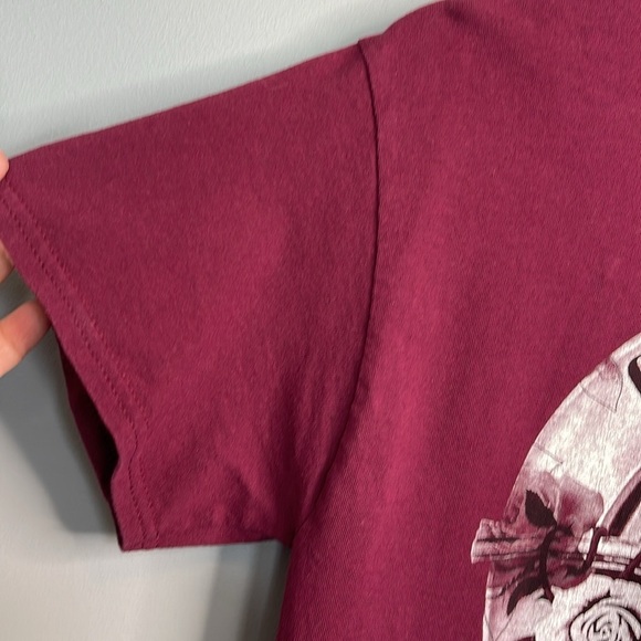 Guns N’ Roses Men's Graphic Band T-Shirt Wine Red Logo Short Sleeve Crewneck M - Picture 6 of 11